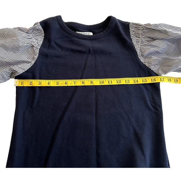 Free Assembly Mini Shift Dress Women Size XS Blue Long Sleeve Coastal Nautical - Picture 5 of 10